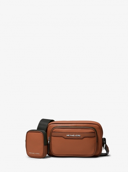 Michael Kors Mens Cooper Pebbled Leather Camera Bag