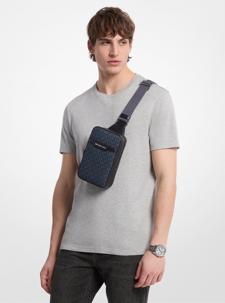 Michael Kors Mens Cooper Medium Signature Logo Sling Pack