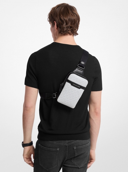 Michael Kors Mens Cooper Medium Signature Logo Sling Pack