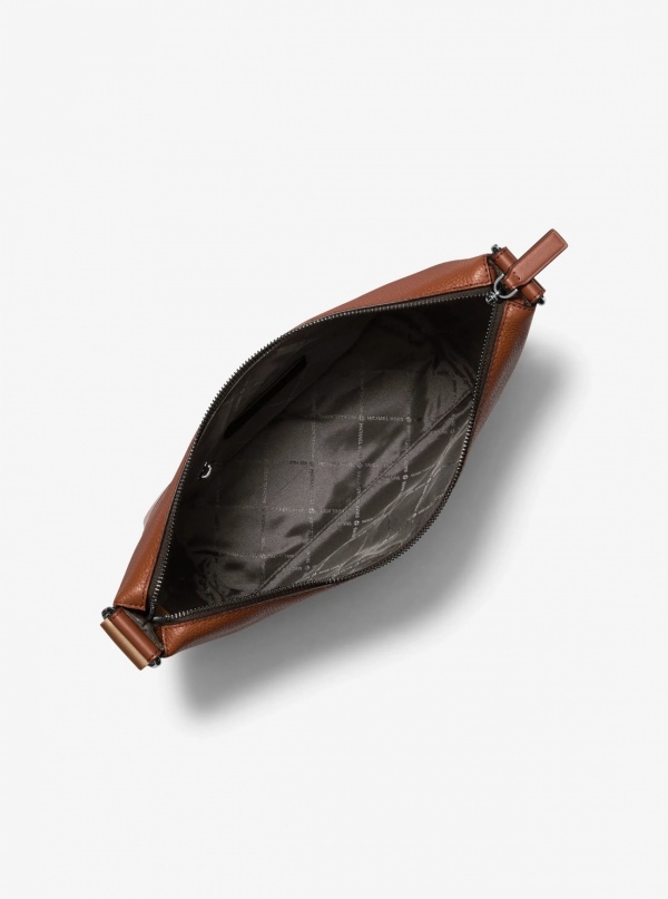 Michael Kors Mens Cooper Pebbled Leather Crescent Bag