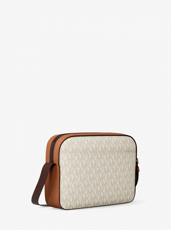 Michael Kors Mens Cooper Embellished Signature Logo Flight Bag