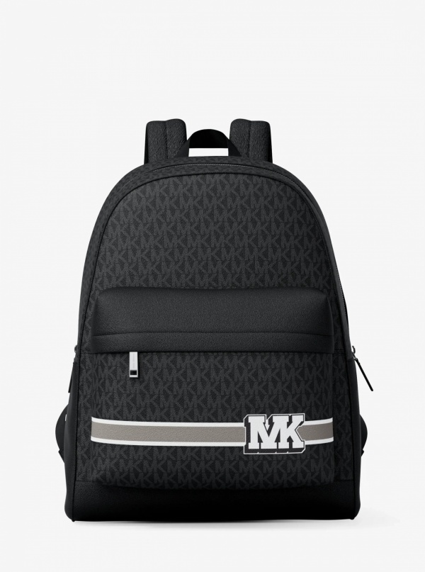 Michael Kors Mens Pacey Embellished Striped Signature Logo Backpack