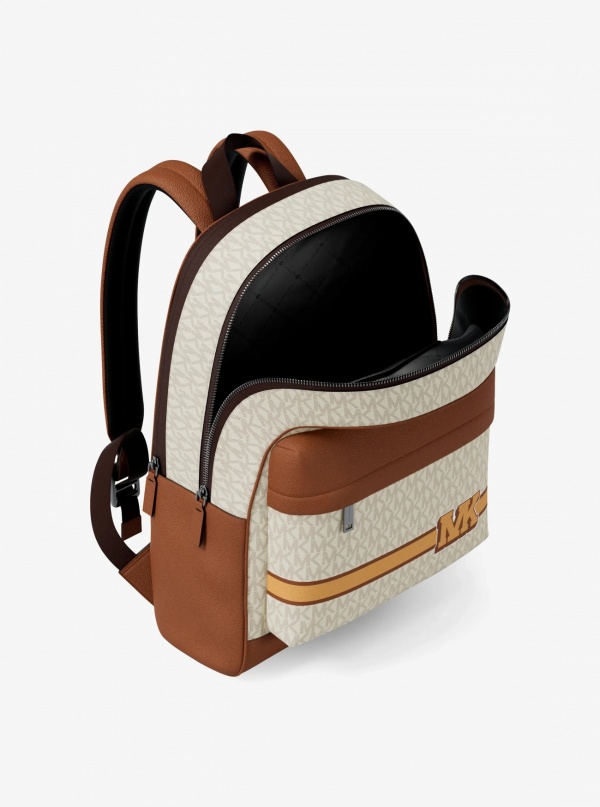 Michael Kors Mens Pacey Embellished Striped Signature Logo Backpack