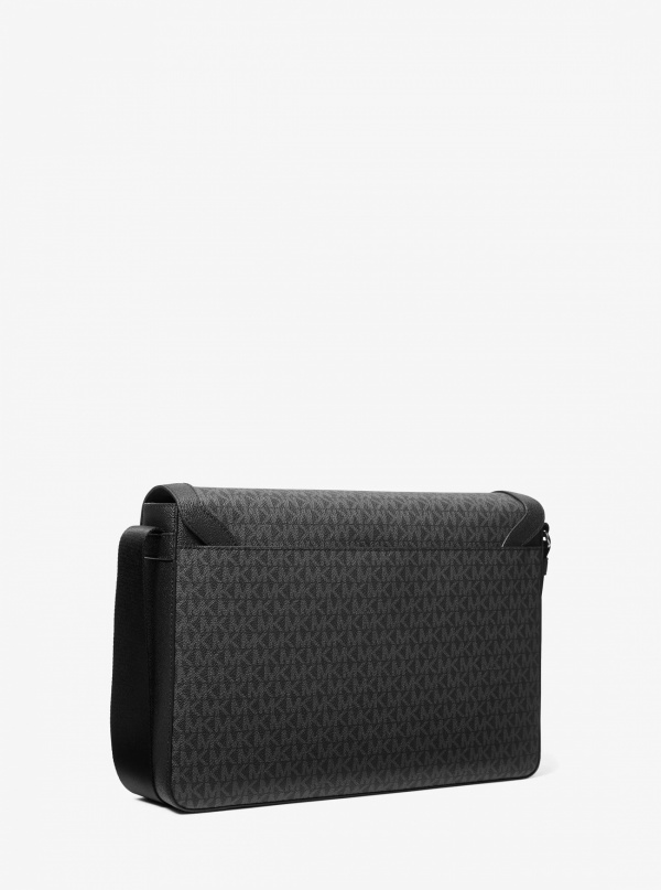 Michael Kors Mens Pacey Embellished Signature Logo Messenger Bag