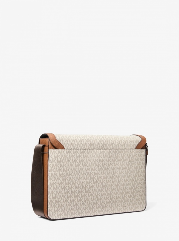 Michael Kors Mens Pacey Embellished Signature Logo Messenger Bag