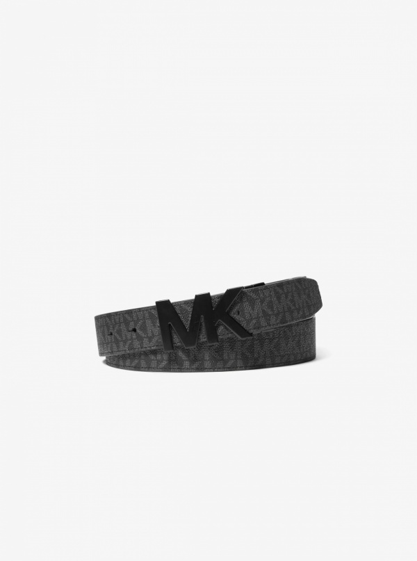 Michael Kors Mens Reversible Signature Logo Buckle Belt
