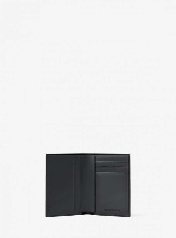 Michael Kors Mens Hudson Pebbled Leather Folio Card Case