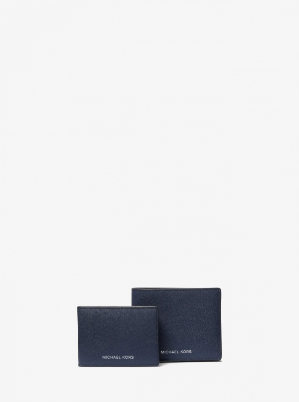Michael Kors Mens Varick Saffiano Leather Billfold Wallet With Passcase