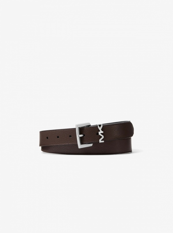 Michael Kors Mens Pebbled Leather Belt