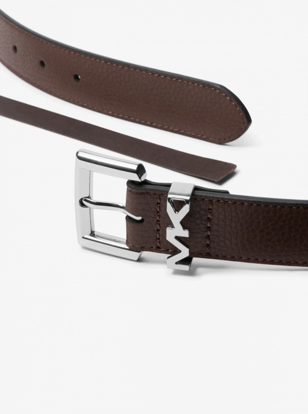 Michael Kors Mens Pebbled Leather Belt