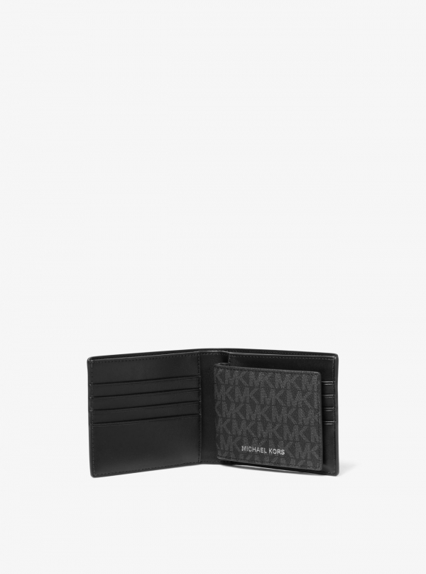 Michael Kors Mens Harrison Logo Billfold Wallet With Passcase