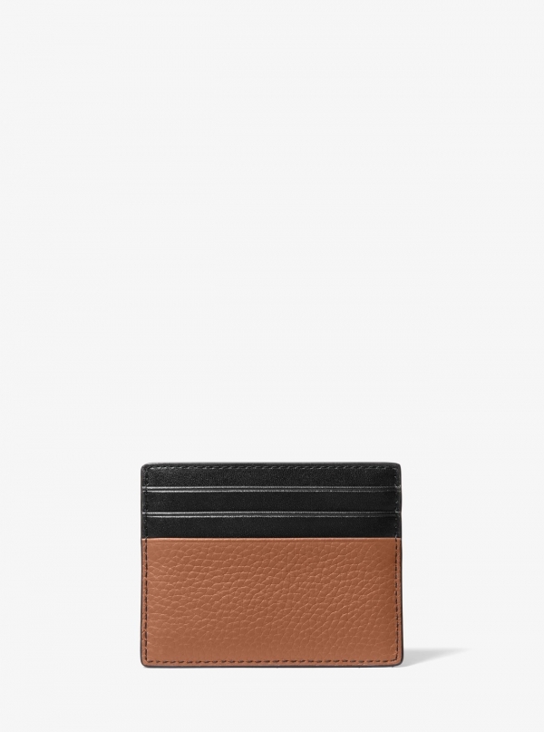 Michael Kors Mens Hudson Pebbled Leather Card Case