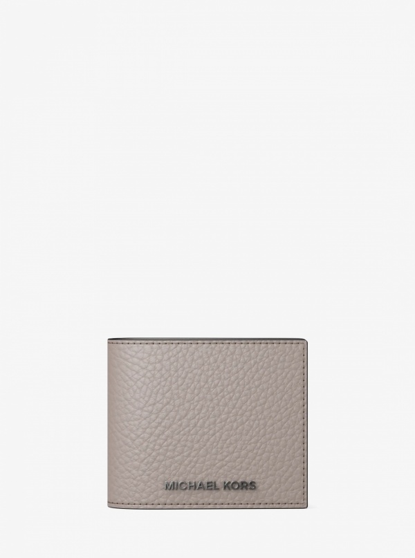 Michael Kors Mens Hudson Pebbled Leather Billfold Wallet