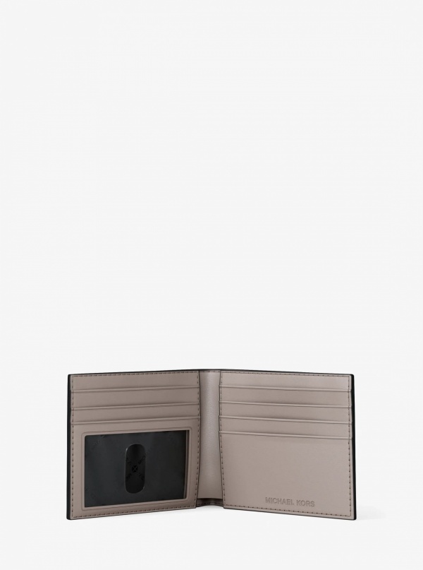 Michael Kors Mens Hudson Pebbled Leather Billfold Wallet