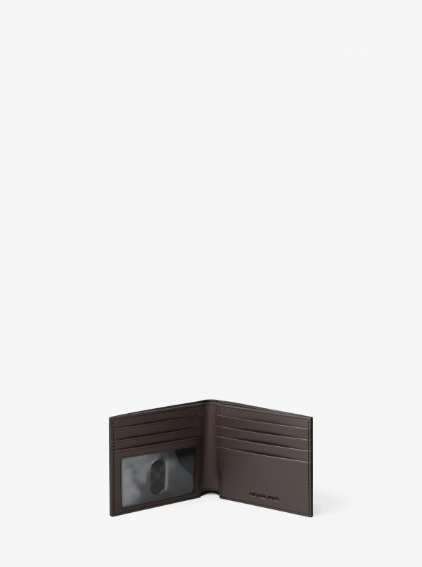 Michael Kors Mens Hudson Pebbled Leather Billfold Wallet
