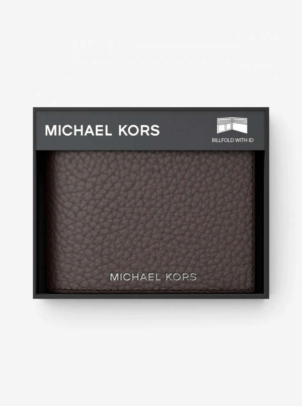 Michael Kors Mens Hudson Pebbled Leather Billfold Wallet