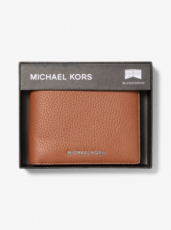 Michael Kors Mens Hudson Pebbled Leather Billfold Wallet