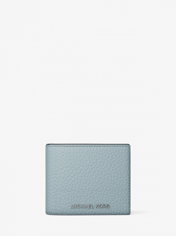 Michael Kors Mens Hudson Pebbled Leather Billfold Wallet