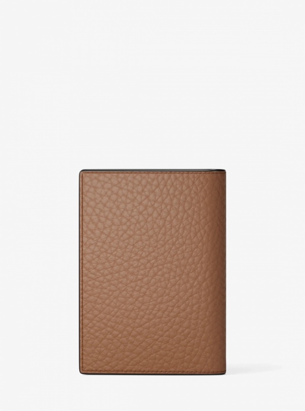Michael Kors Mens Hudson Pebbled Leather Folio Card Case