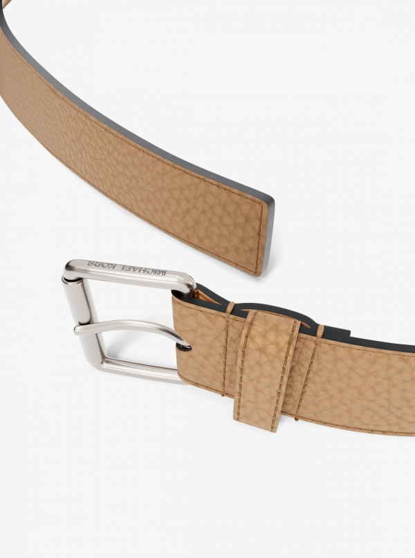 Michael Kors Mens Pebbled Leather Belt