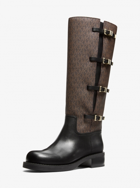 MICHAEL Michael Kors Darrington Signature Logo and Leather Boot