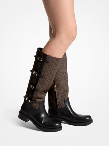 MICHAEL Michael Kors Darrington Signature Logo and Leather Boot