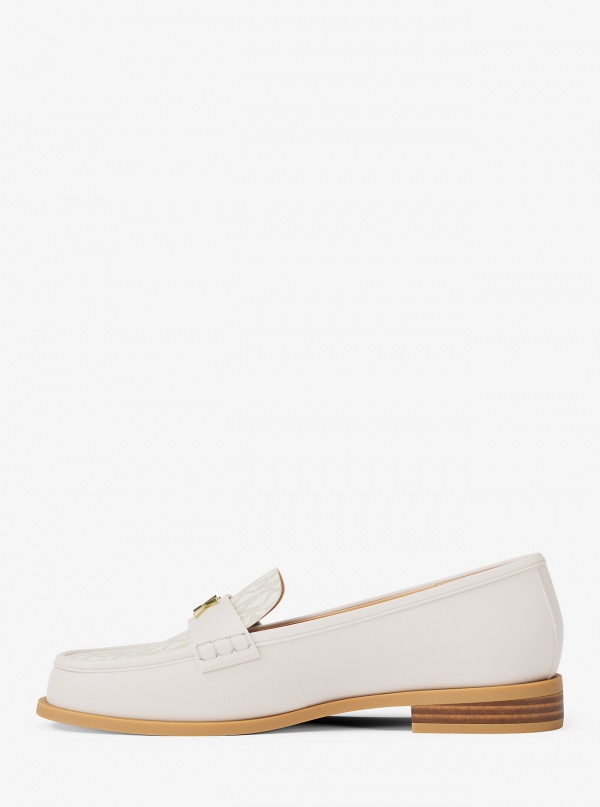 Michael Kors Lex Leather and Signature Logo Loafer