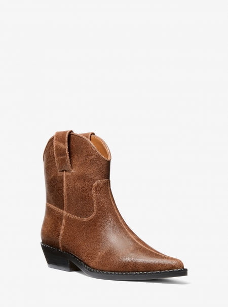 MICHAEL Michael Kors Noemie Distressed Leather Boot