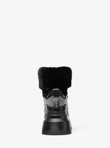 MICHAEL Michael Kors Shiloh Embellished Mixed-Media Boot
