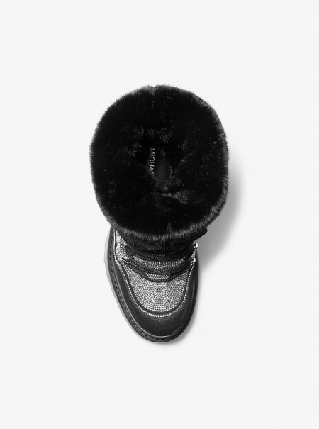 MICHAEL Michael Kors Shiloh Embellished Mixed-Media Boot