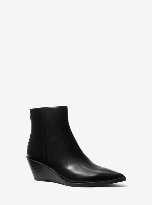 Michael Kors Austin Embellished Leather Wedge Boot