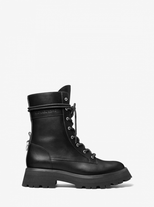 Michael Kors Caleb Leather Combat Boot