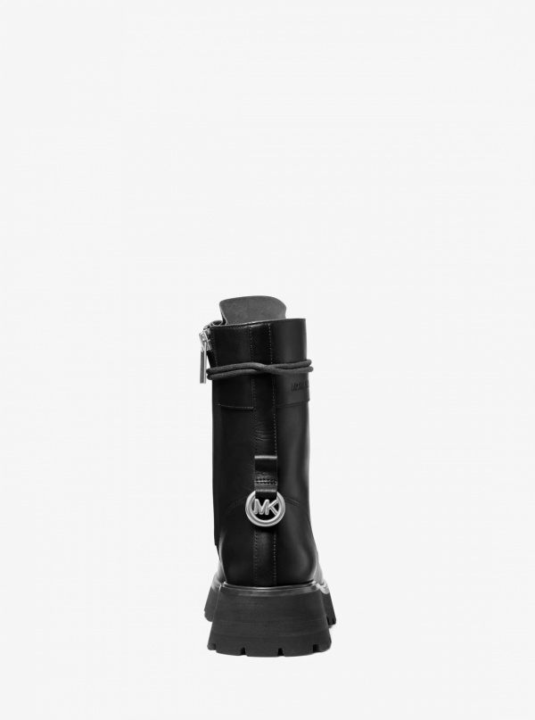 Michael Kors Caleb Leather Combat Boot