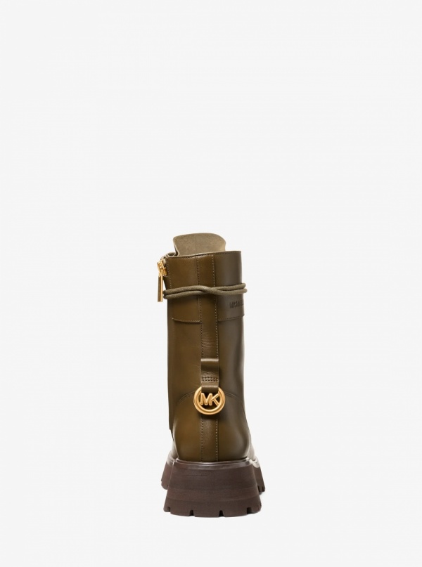 Michael Kors Caleb Leather Combat Boot