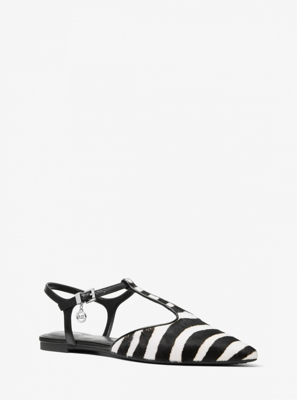 Michael Kors Cherie Flex Zebra Print Calf Hair Flat