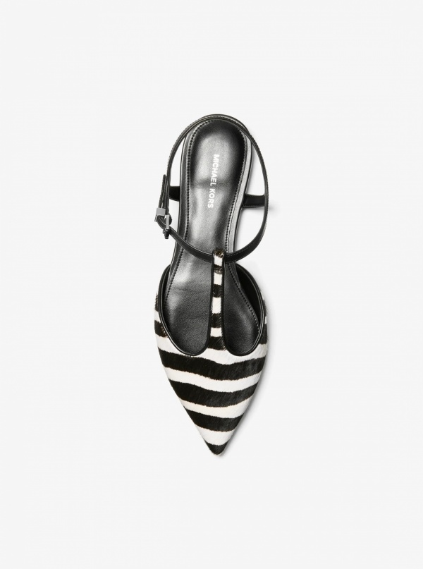 Michael Kors Cherie Flex Zebra Print Calf Hair Flat