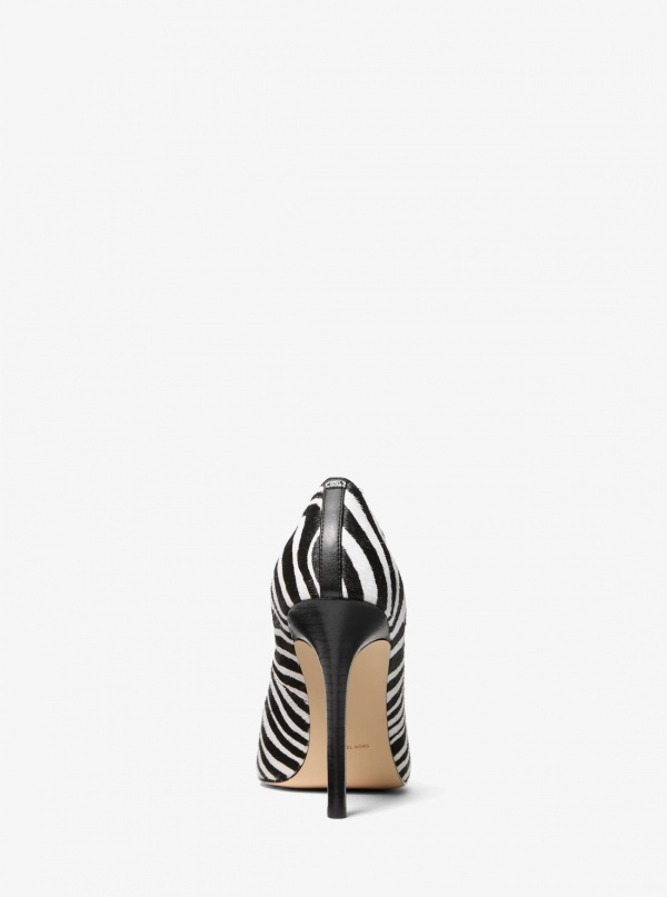 Michael Kors Elyse Zebra Print Calf Hair Pump