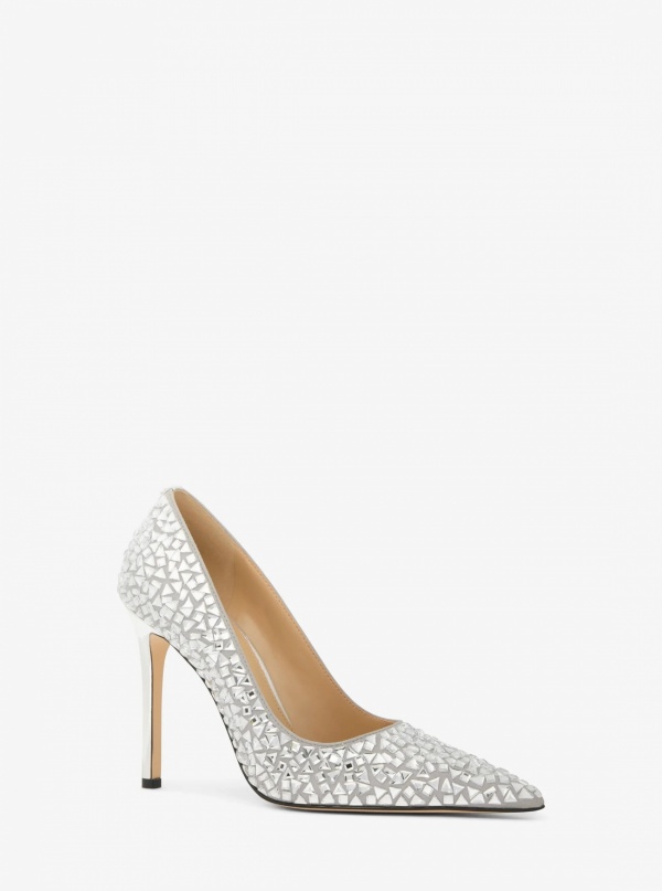 Michael Kors Elyse Embellished Metallic Pump