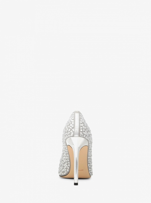 Michael Kors Elyse Embellished Metallic Pump