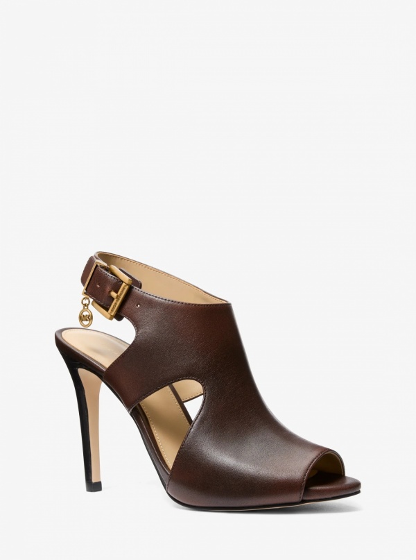 Michael Kors Harper Burnished Leather Sandal