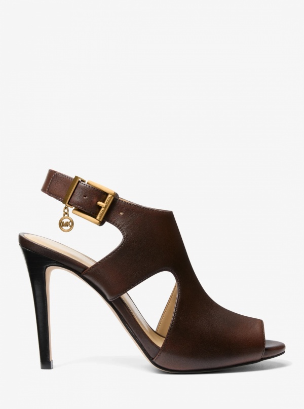 Michael Kors Harper Burnished Leather Sandal