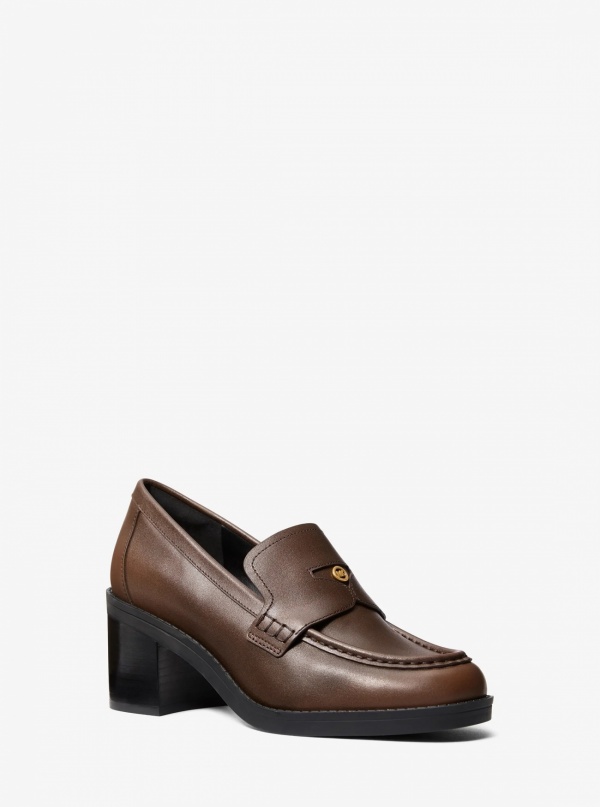 Michael Kors Jennings Burnished Leather Loafer Pump