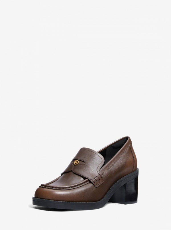 Michael Kors Jennings Burnished Leather Loafer Pump