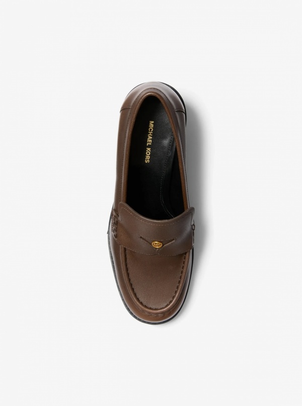 Michael Kors Jennings Burnished Leather Loafer Pump