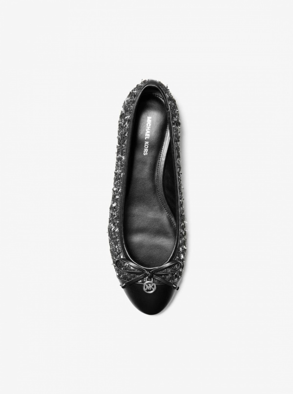 Michael Kors Piper Flex Metallic Tweed  Ballet Flat