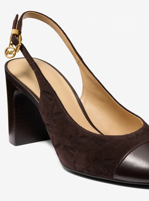 Michael Kors Piper Flex Suede Slingback Pump