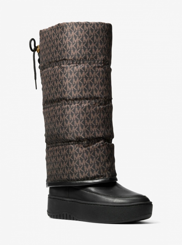 Michael Kors Starling Signature Logo Print Puffer Boot