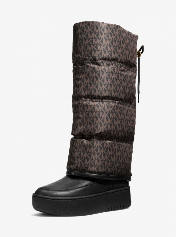 Michael Kors Starling Signature Logo Print Puffer Boot