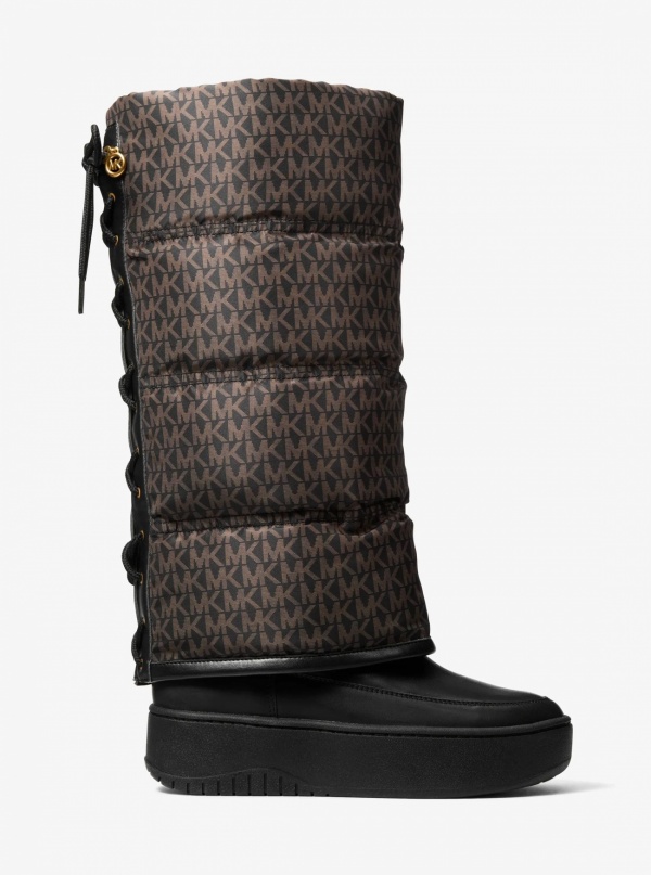 Michael Kors Starling Signature Logo Print Puffer Boot
