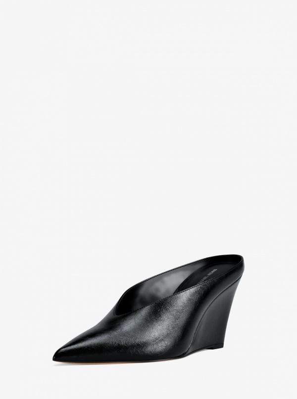 Michael Kors Xandra Leather Wedge Mule